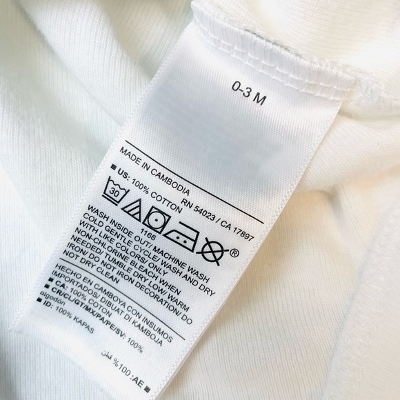 OLD NAVY • White/Multi Boo’s First Halloween Long Sleeve Bodysuit Onesie - Picture 11 of 12